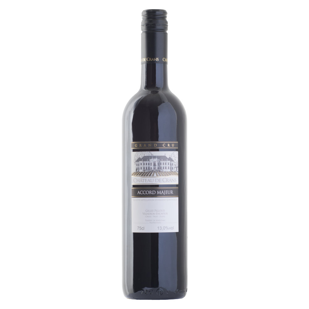 Accord Majeur du Château de Crans, vin rouge suisse bio structuré en bouteille 75 cl